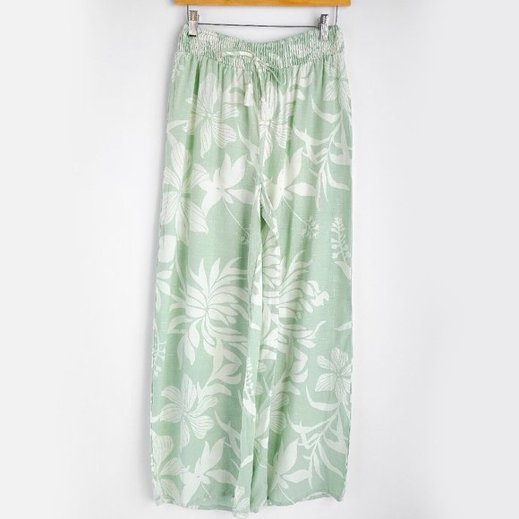 Kiwi & Punch Pants - Kiwi & Punch Floral Wide Leg Palazzo Pants Womens M Elastic Waist New w/ Tag